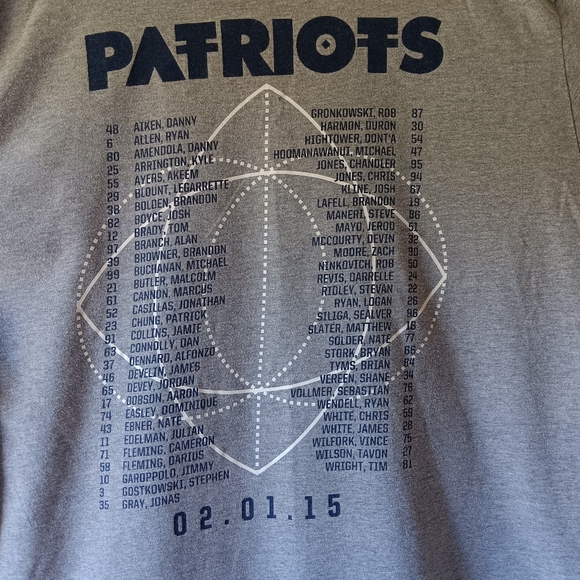 Nike New England Patriots superbowl XLIX men's gray short-sleeve t-shirt size XL - Picture 5 of 9